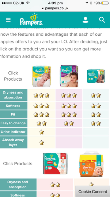 pampers premium care or baby dry